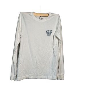 Vans Skull Butterfly Long Sleeve Tee Small White Graphic Skate Shirt Guatemala